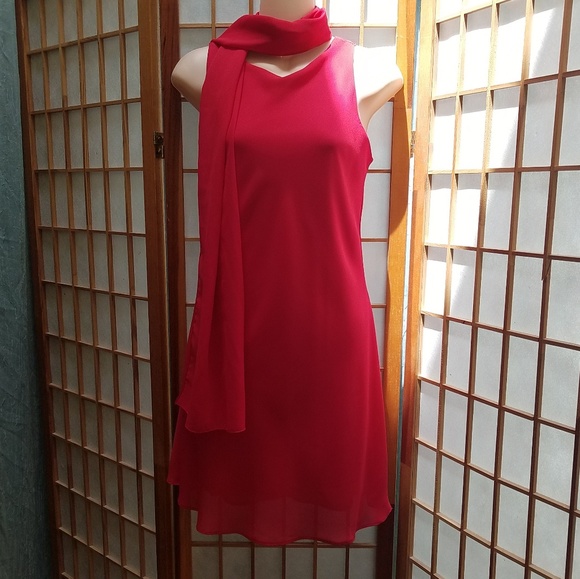 Alyn Paige Dresses & Skirts - Alyn Paige Red dress w/ matching scarf Sz 5/6 Alyn Paige Dresses & Skirts - Alyn Paige Red dress w/ matching scarf Sz 5/6
